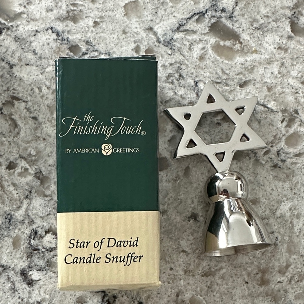 American Greetings Silver Star of David Candle Snuffer Collectible
